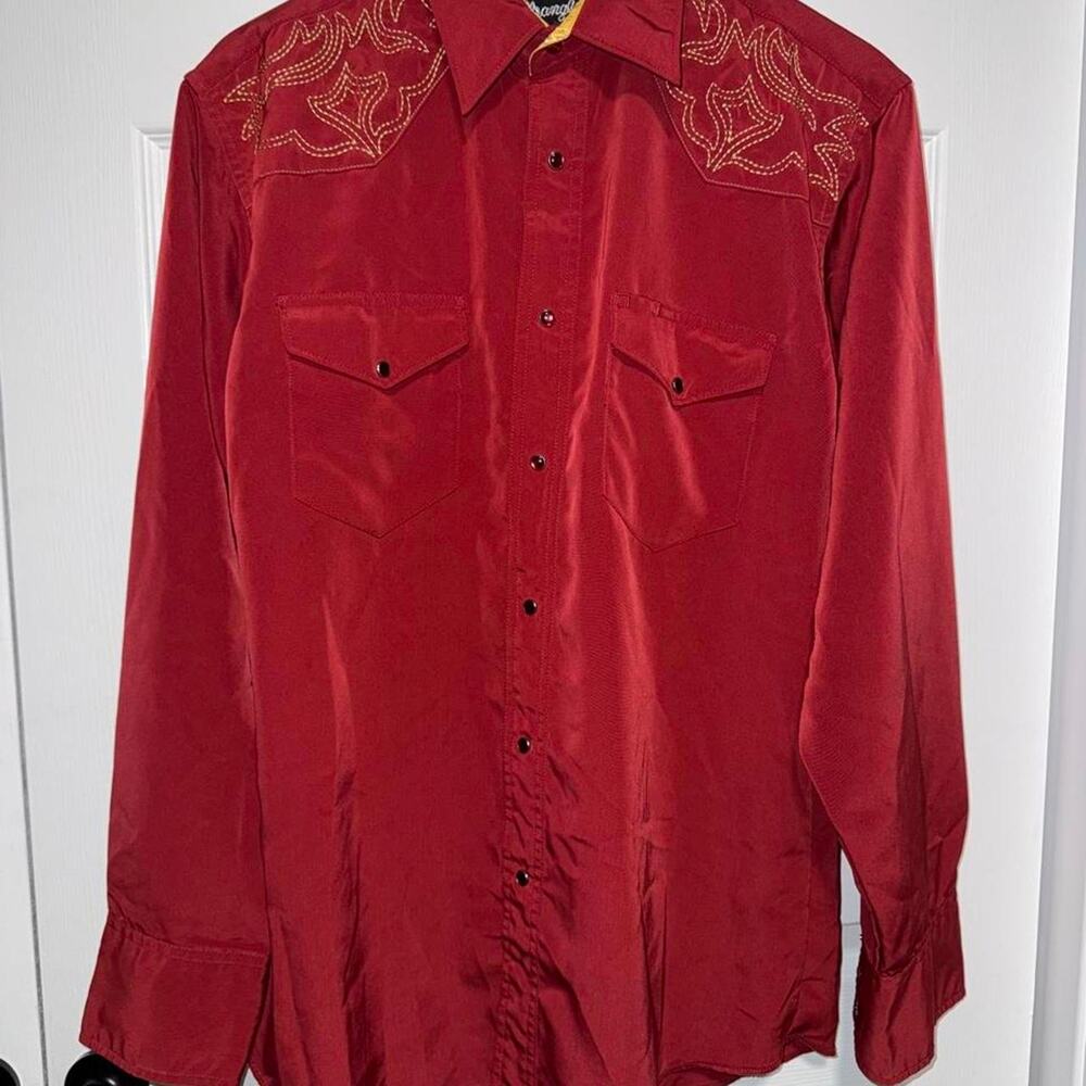 Vintage wrangler button up red